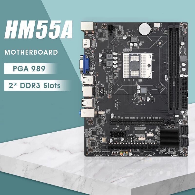 HM55A PGA988 Motherboard Notebook CPU i3/i5/i7 Dual Channel Support DDR3 1600Mhz