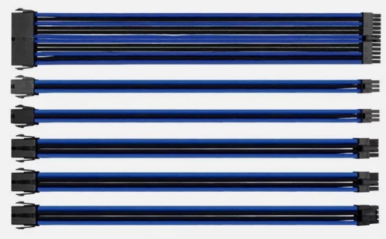 Thermaltake AC-035-CN1NAN-A1 TtMod Sleeve Cable Set – Blue/Black