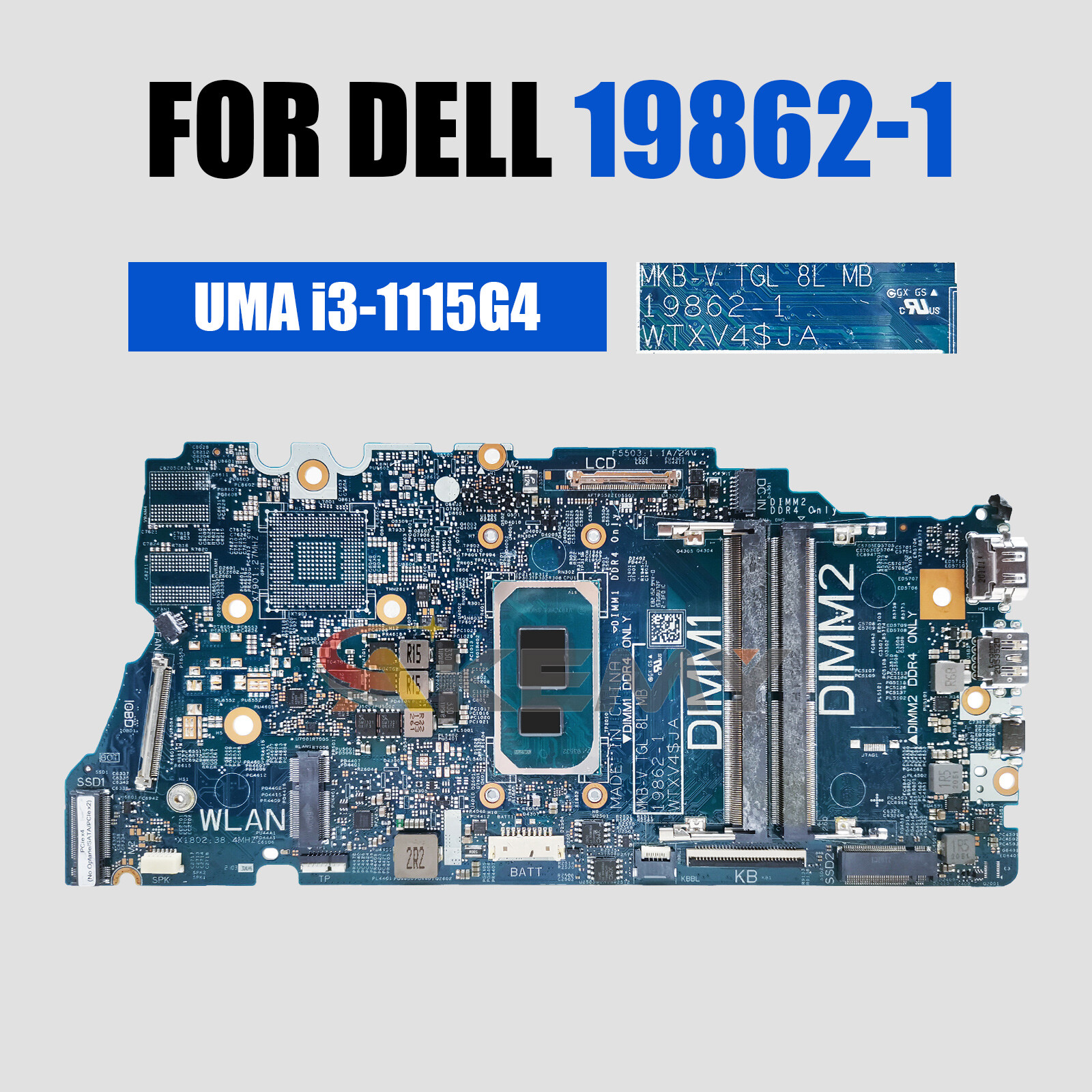 19862-1 For Dell Vostro 5402 5502 0G0XMN 4D2JV H2F8K 010GRP Motherboard i3 i5 i7