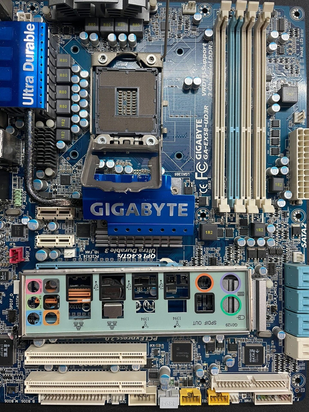 Gigabyte GA-EX58-UD3R X58 LGA1366 ATX Motherboard DDR3, With Original I/O Shield