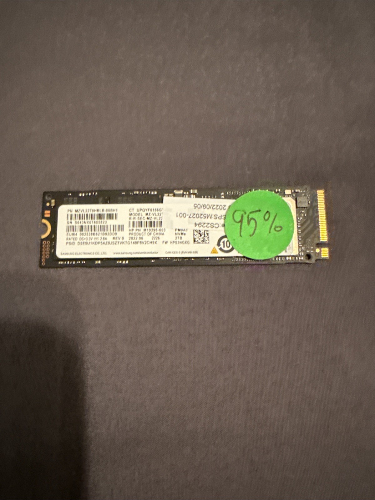 Samsung 2TB SSD PM9A1, 980 Pro OEM 7000 MB/s, PCIe 4.0 Gen4x4 NVMe M.2