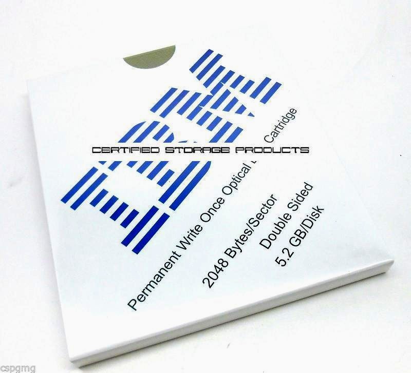 10/PK NEW IBM 59H4791 Permanent WORM 5.2GB Optical Write Once MO Disk Two Sided