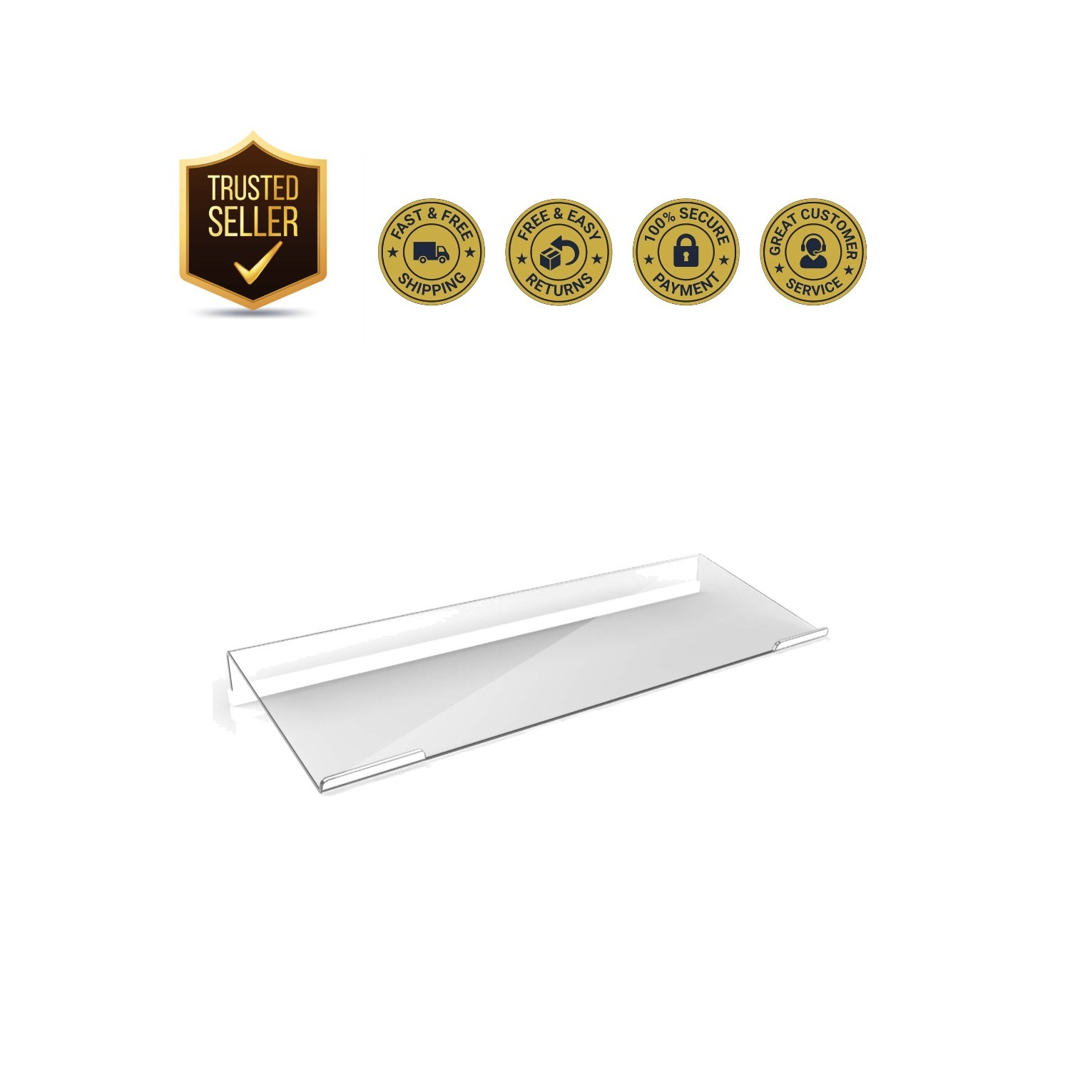 Clear Acrylic Ergonomic Keyboard Holder with Anti-Slip Case - Stylish Comfort