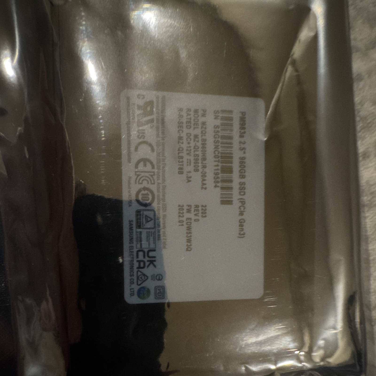 Samsung PM983a 2.5” 960GB SSD PCIe Gen3 NEW