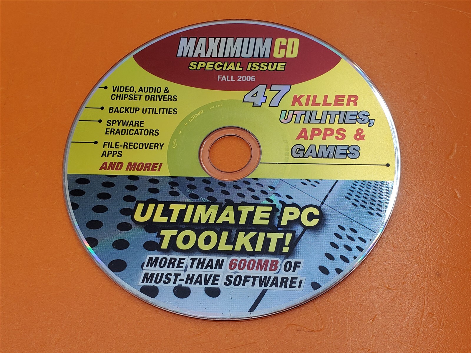 ⭐️⭐️⭐️⭐️⭐️ MAXIMUM CD FALL 2006 SPECIAL ISSUE ULTIMATE PC TOOLKIT