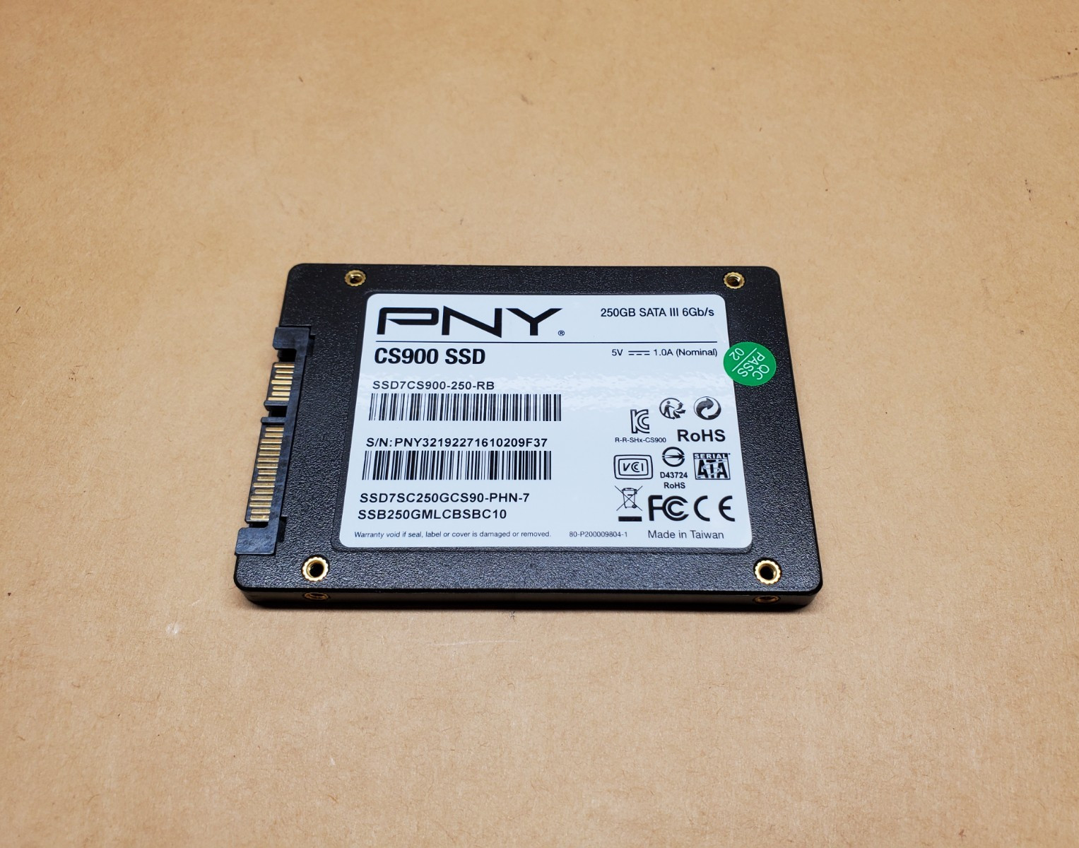 250GB PNY CS900 SSD7CS900-250-RB SATA III 6Gb/s 2.5" SSD | Tested