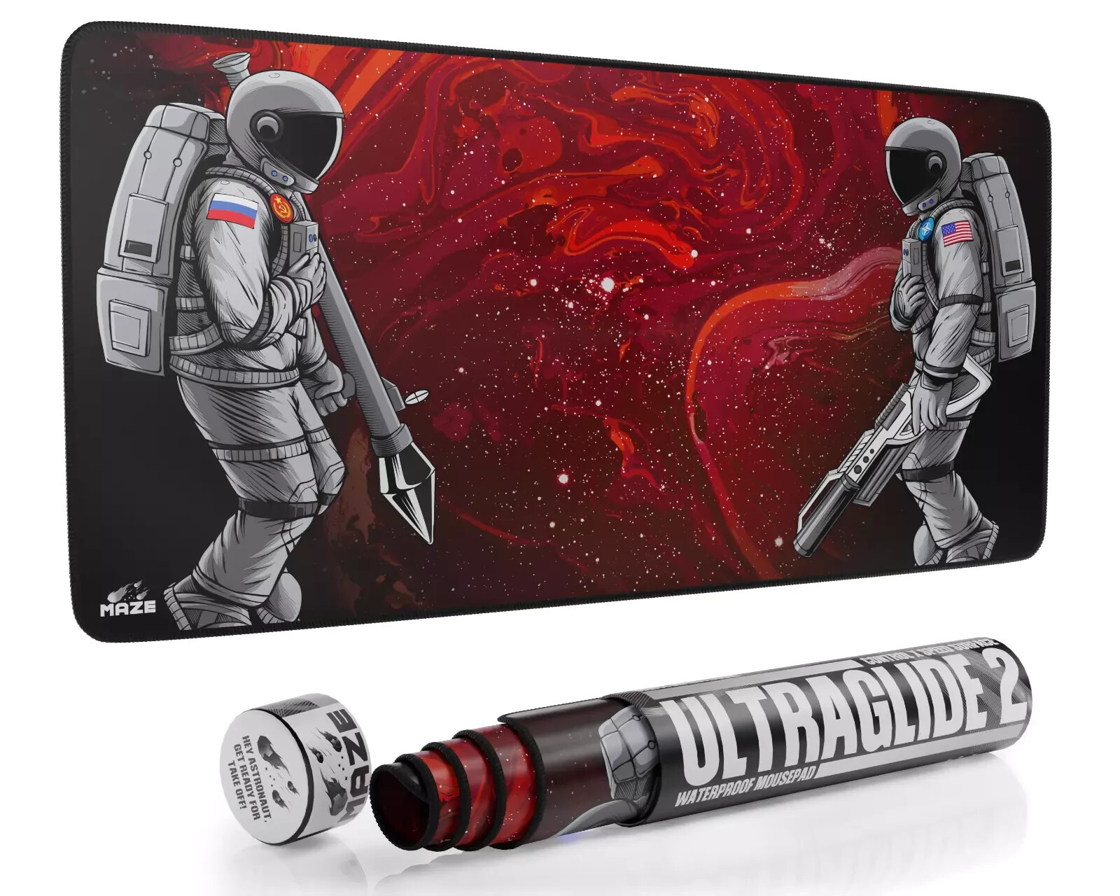 MAZE XXL Extended Mouse Pad | Thick 5mm (36''x18''x0.2'') Astro WAR-R