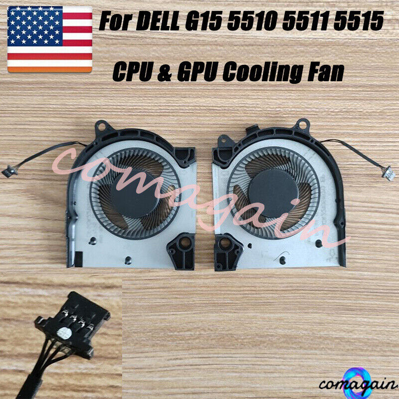 New For Dell G15 5510 5511 5515 CPU Cooling Fan & GPU Cooling Fan 12V 4-Pin