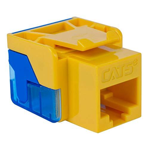 ICC CAT5e RJ45 Keystone Jack for EZ Style, Yellow