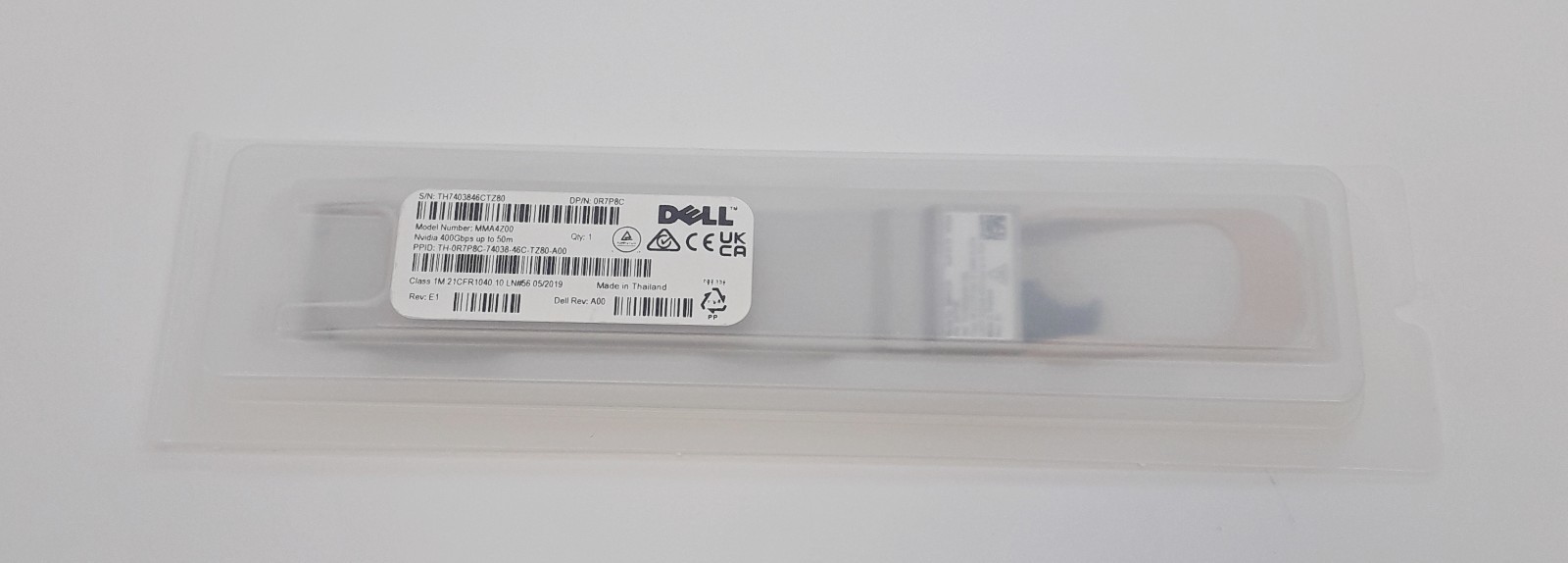 New Dell R7P8C NVIDIA  Single-port OSFP  850NM  400Gbps up to 50m   MMA4Z00