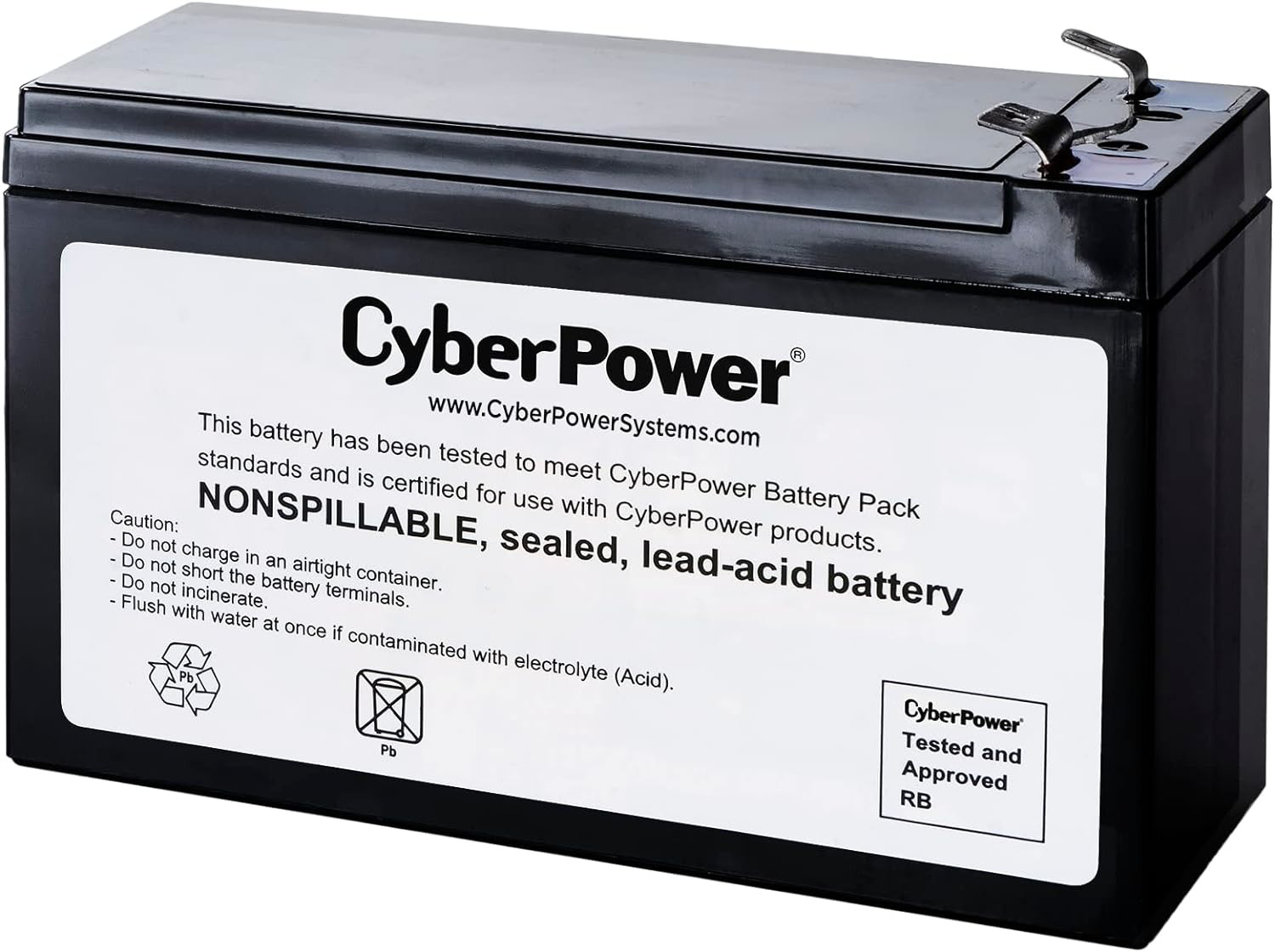 CyberPower RB1280A UPS Replacement Battery Cartridge, Maintenance-Free, User Ins