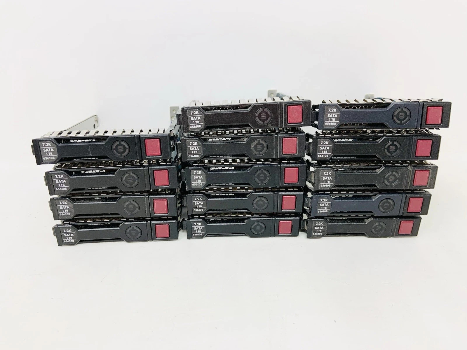 LOT OF 14: HP 656108 3.5" SATA SAS CADDY USED PULL