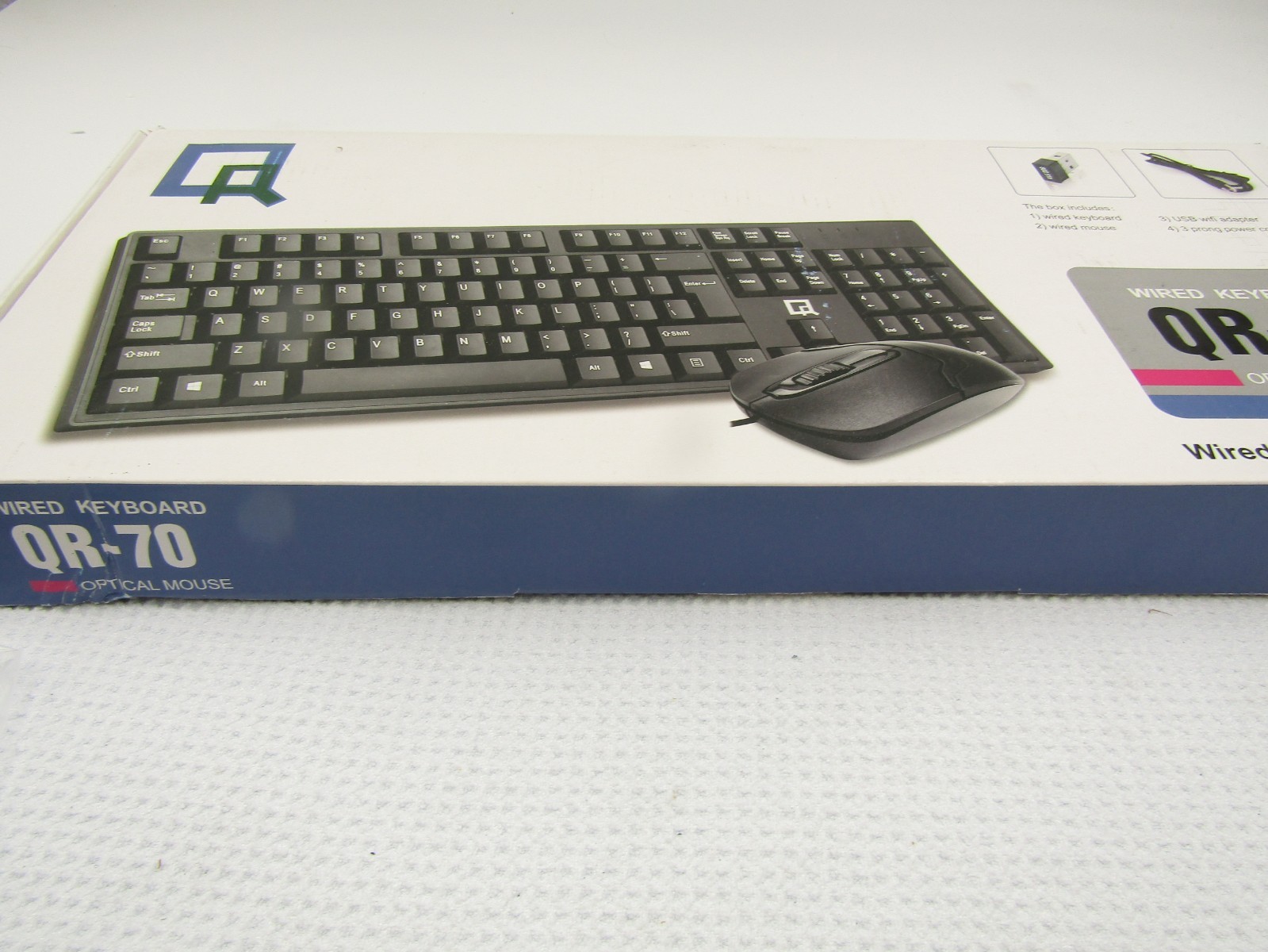 QR-70 Wired Keyboard & USB Optical Mouse