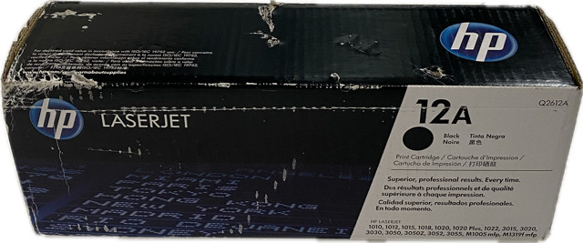 Genuine HP 12A (Q2612A) Black Laser Toner for LaserJet 1010 1012 1015
