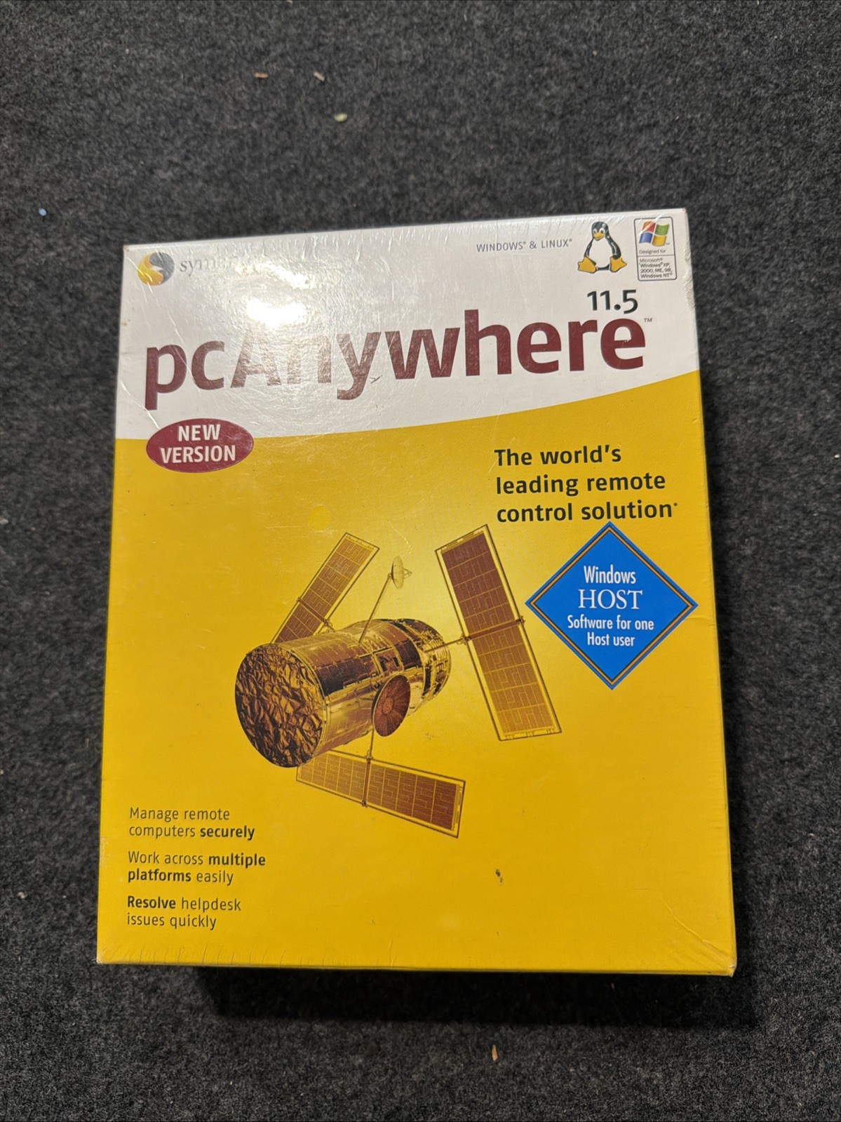 Vintage SYMANTEC PC Anywhere Software 11.5 Unopened Windows And Linux
