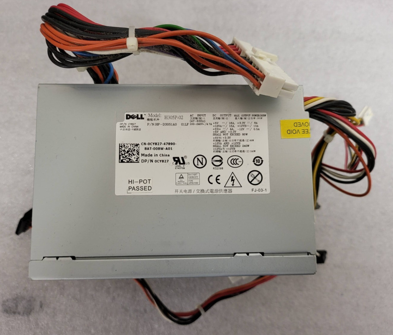 Genuine Dell 305W Optiplex Power Supply 0NH493 PW114 WU133 XK376 0CY827 0MH4
