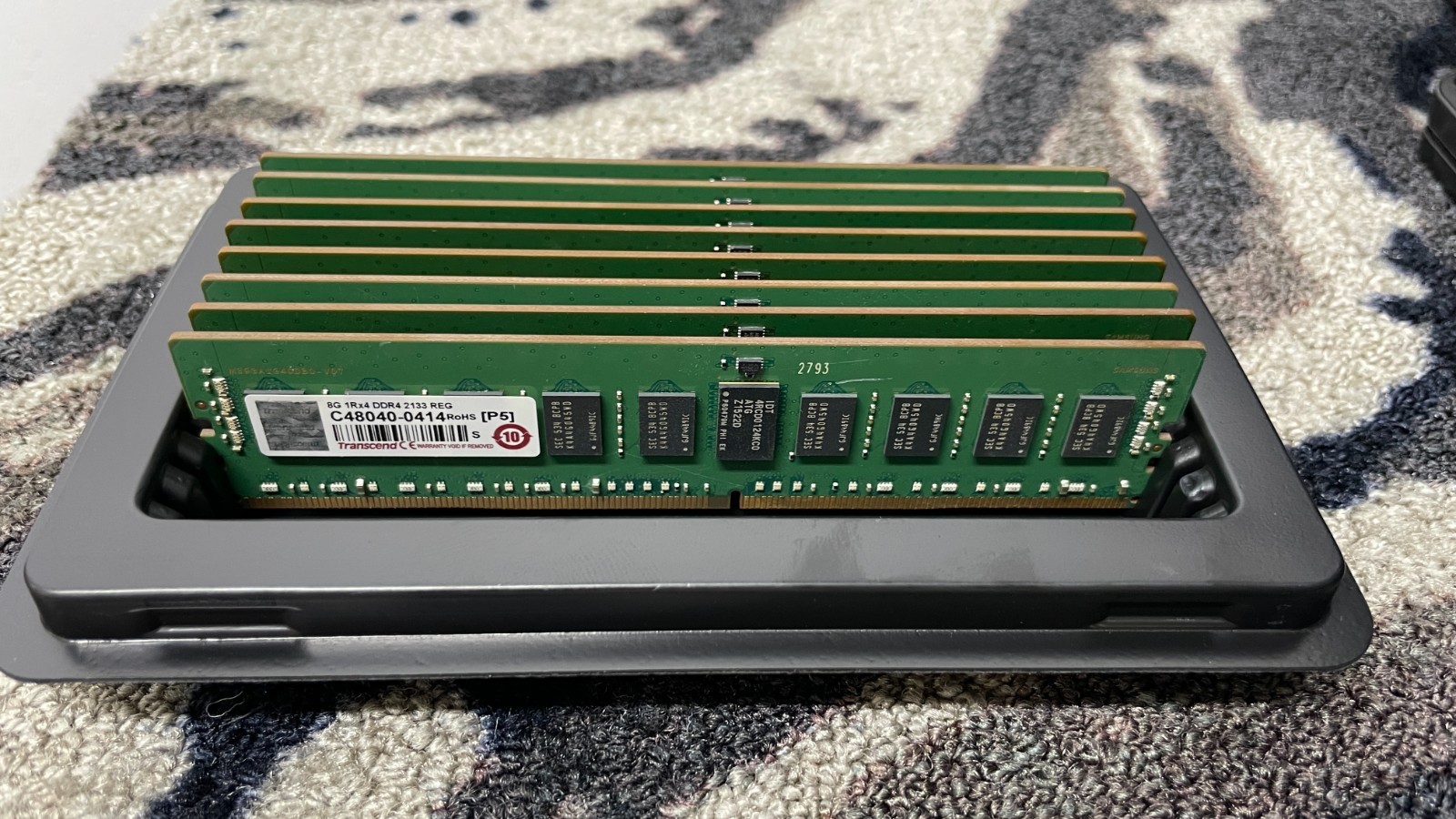64GB (8x8GB) Transcend 1RX4 PC4-17000 DDR4-2133 ECC Reg Server Memory