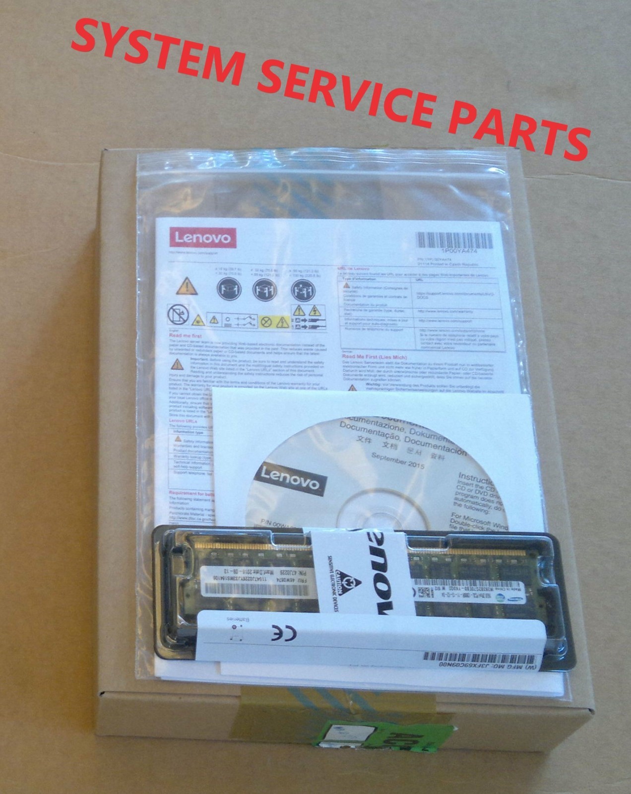 GENUINE LENOVO IBM 16GB MEMORY PC3 12800 DDR3 ECC 240 pin 1.35V 46W0674 46W0672