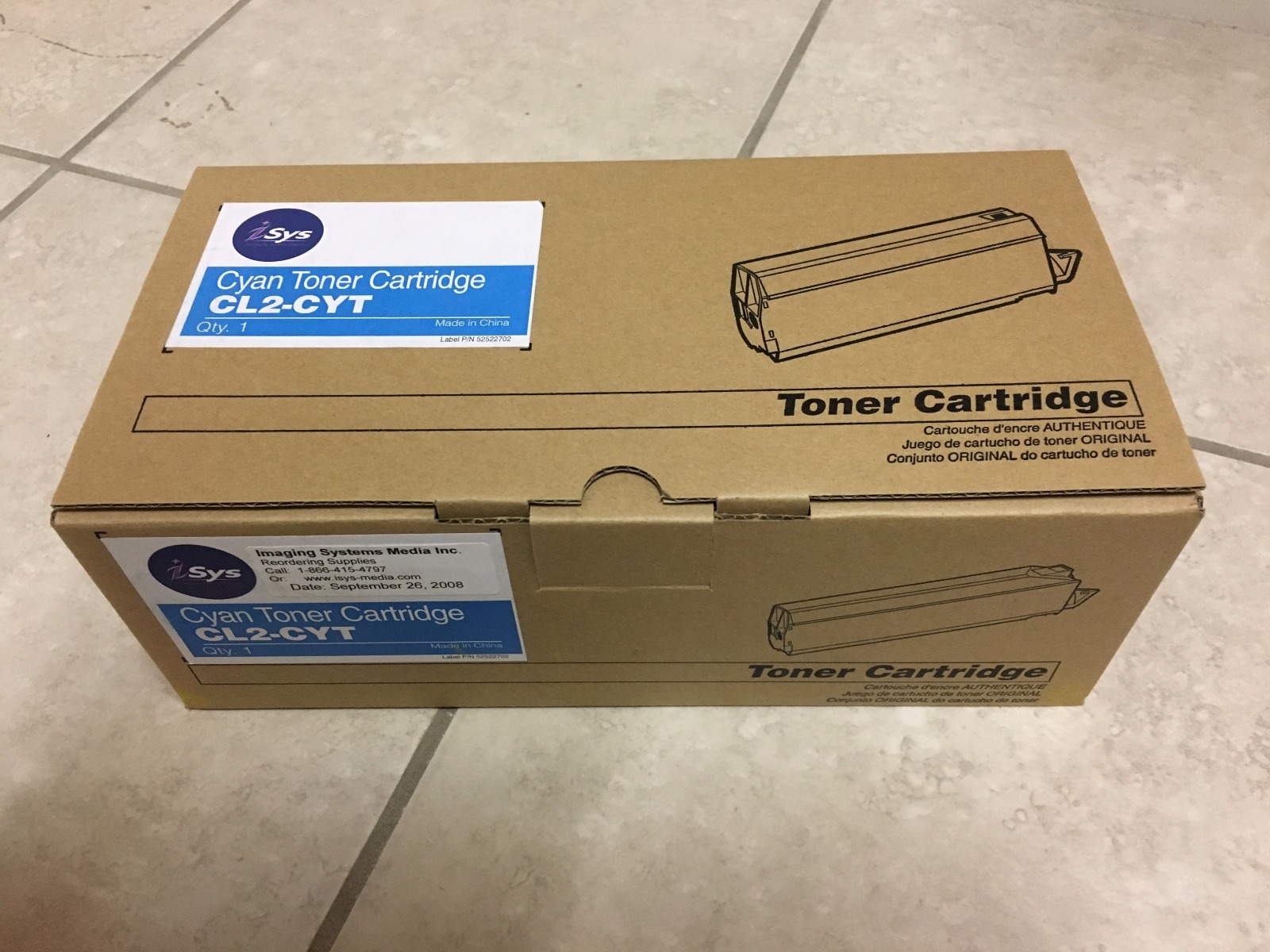 New iSys CL2-CYT Cyan Toner Cartridge iTerra Elite Genuine and Sealed