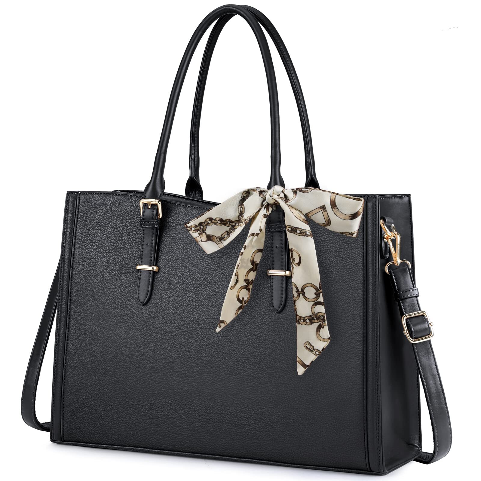 Laptop Bag For Women 15.6 Inch Laptop Tote Bag Waterproof Leather Work Bag Compu