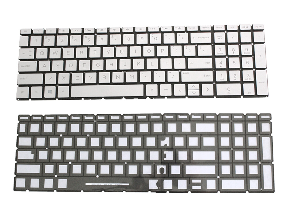 HP 15-dw0021cl 15-dw0023cl 15-dw0025cl 15-dw0035cl Keyboard Silver Backlit