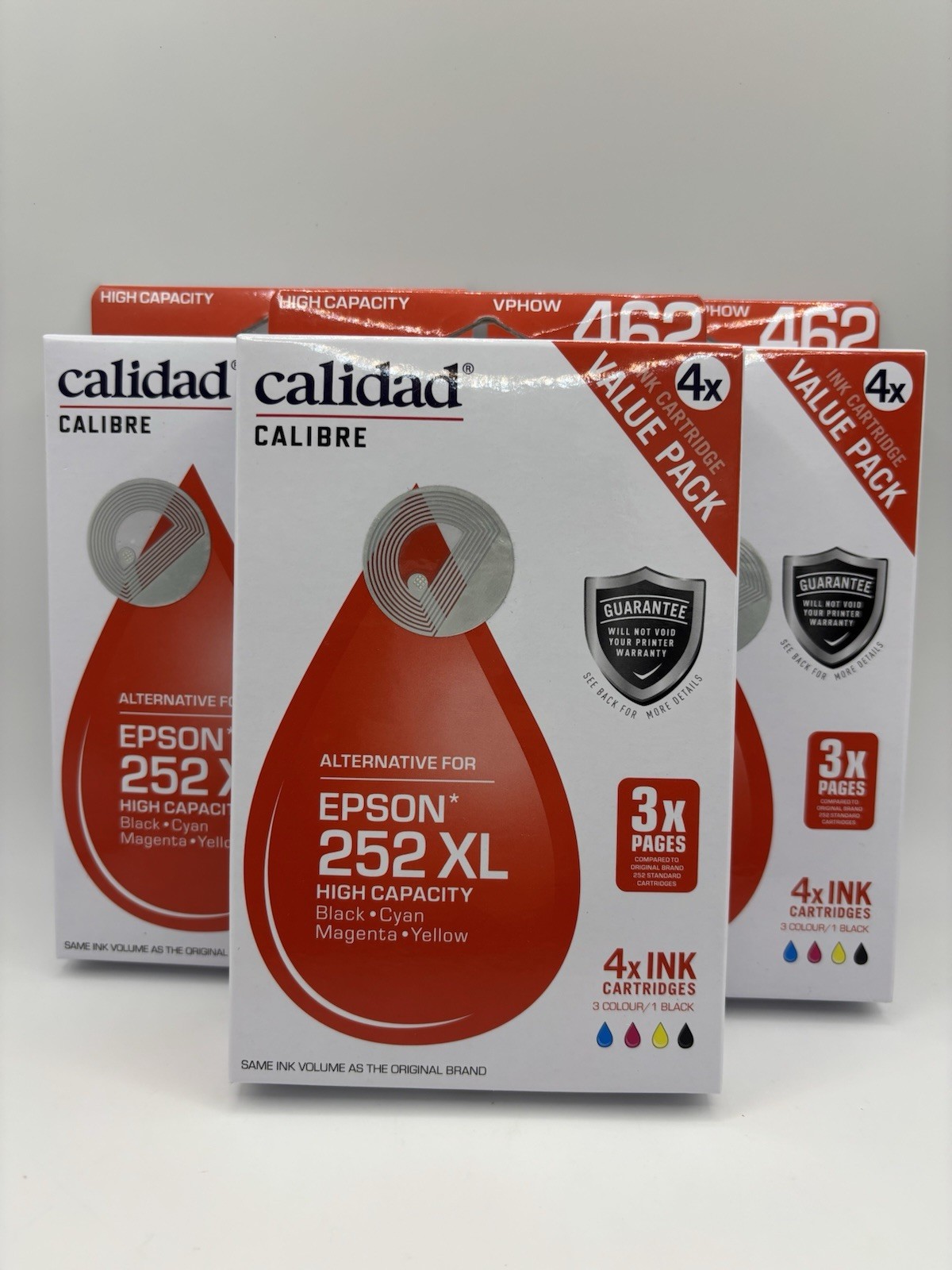 Calidad Epson 252XL Ink Cartridges 4 Pack x3 12 Cartridges NEW Sealed