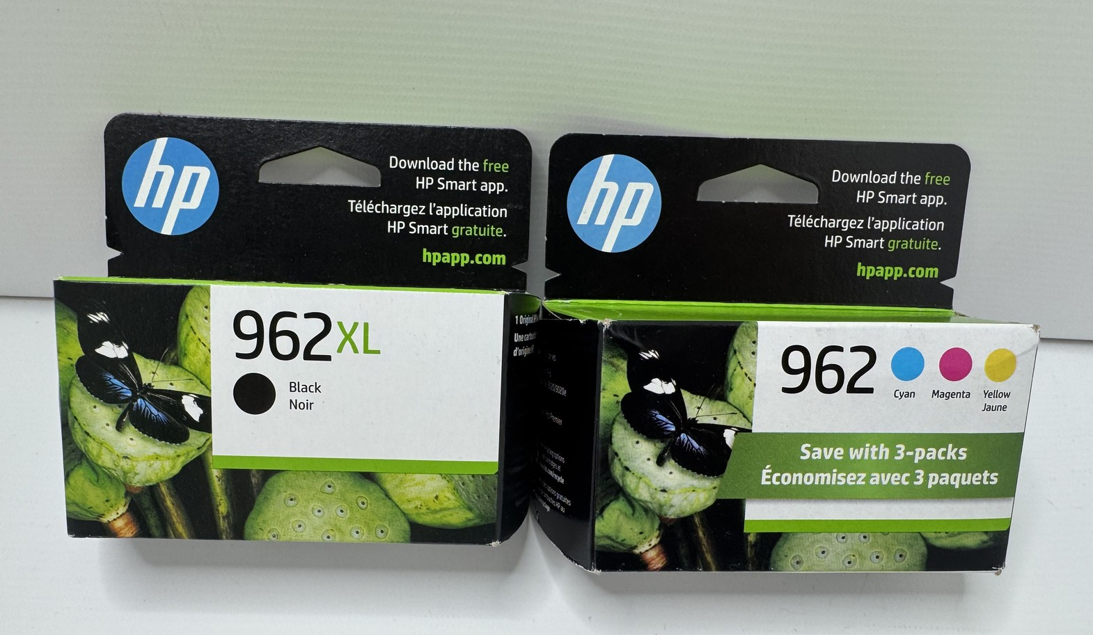 HP 962XL 962 Ink Cartridges Black Cyan Magenta Yellow Genuine 4-Pack Set New