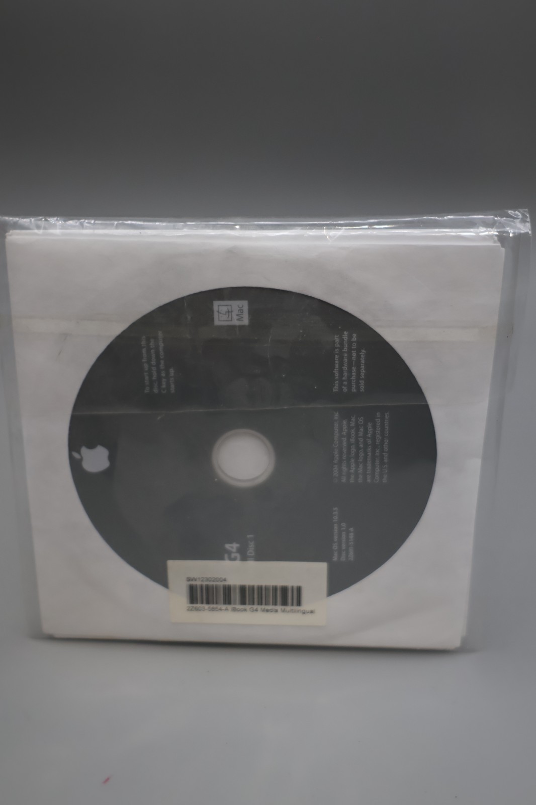 2001Apple iBook G4 Mac OS 10.3.5 Install DVD's SET- NEW- SW12302004- Version 1.0
