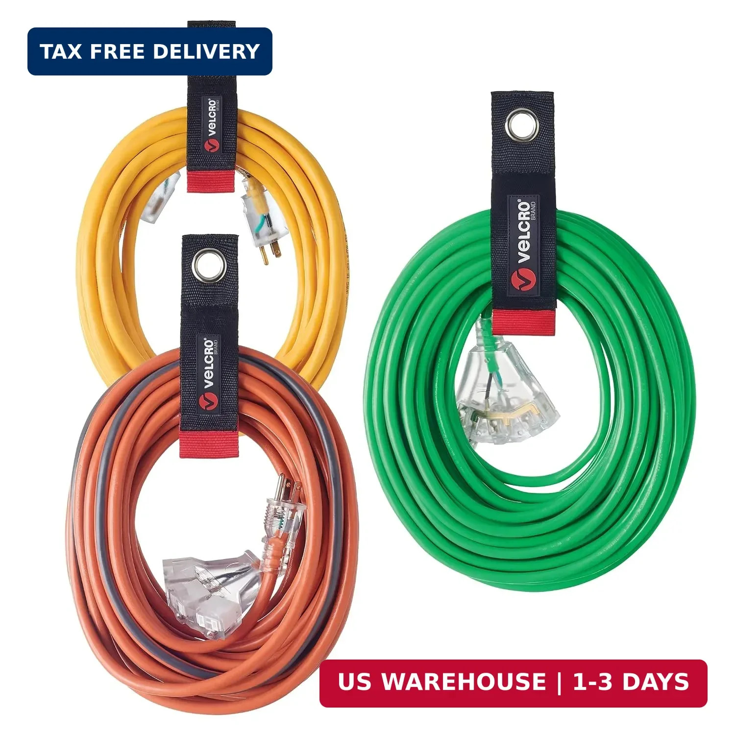 VELCRO Brand Easy Hang Extension Cord Holder Organizer Variety Pack | Holds 60-1