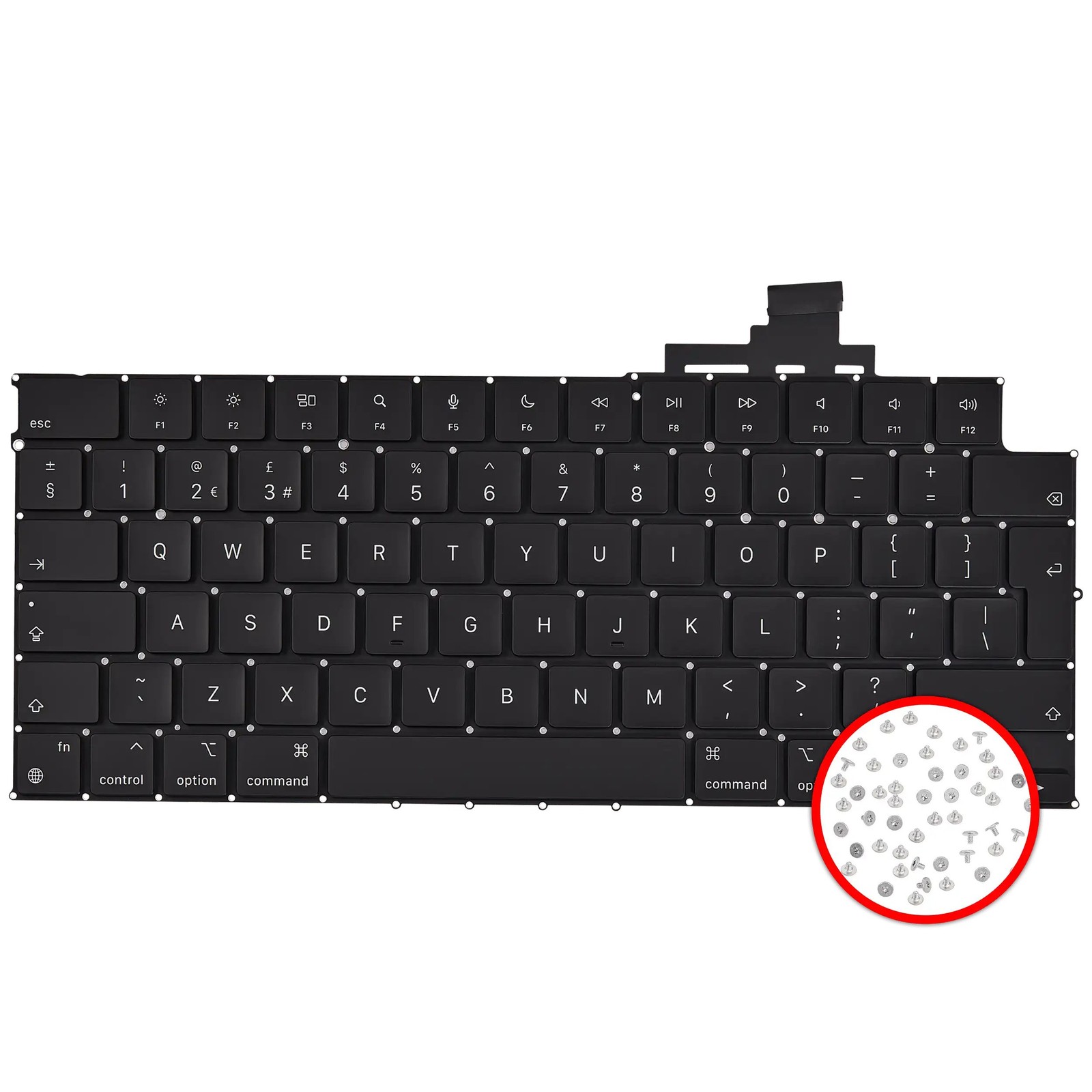 Keyboard W/ Backlight & Screws For MacBook Air 13" (A3113 / Mid 24)(UK English)