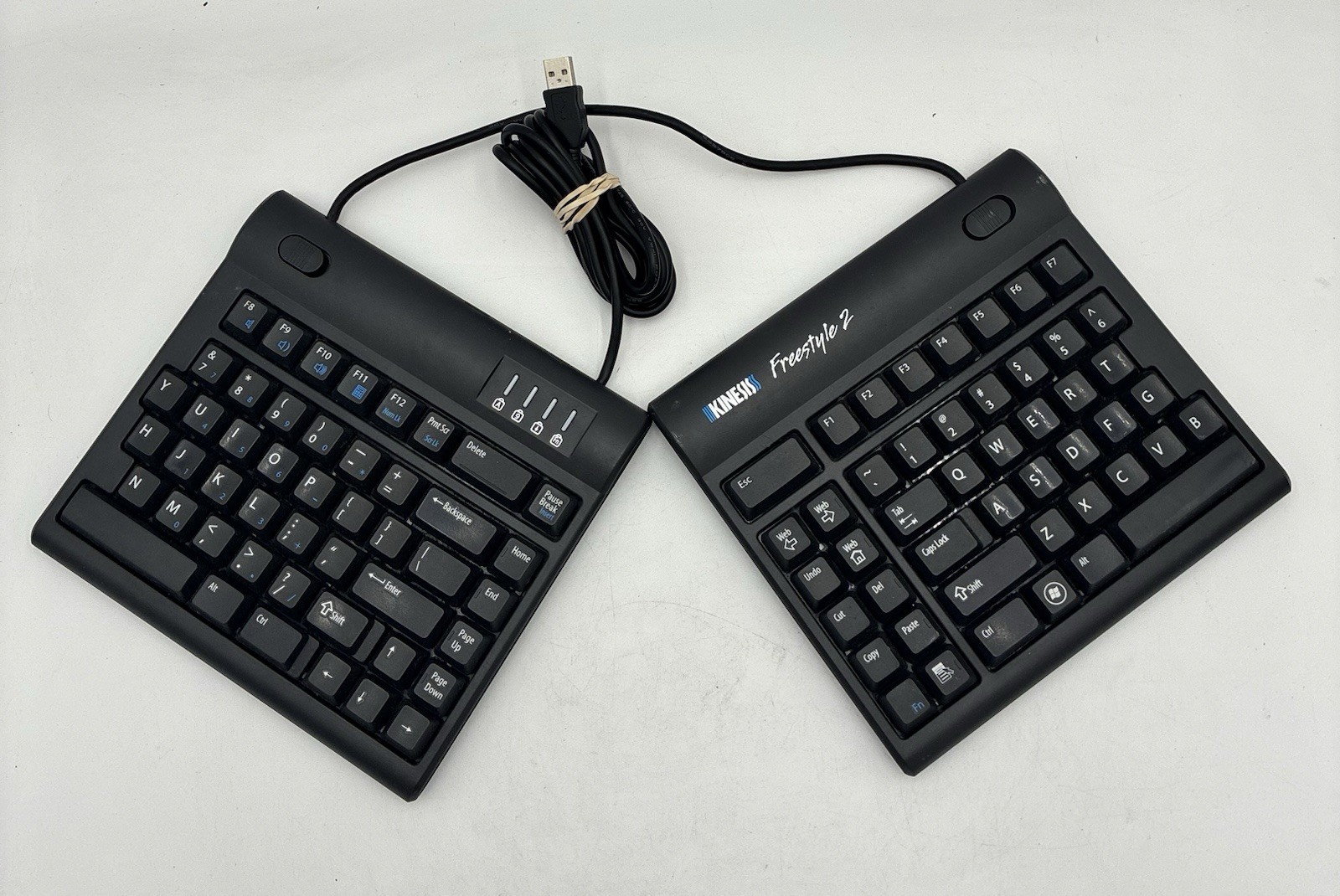 Kinesis Freestyle 2 Ergonomic Split Wired Keyboard KB800 USB Tested Cleaned