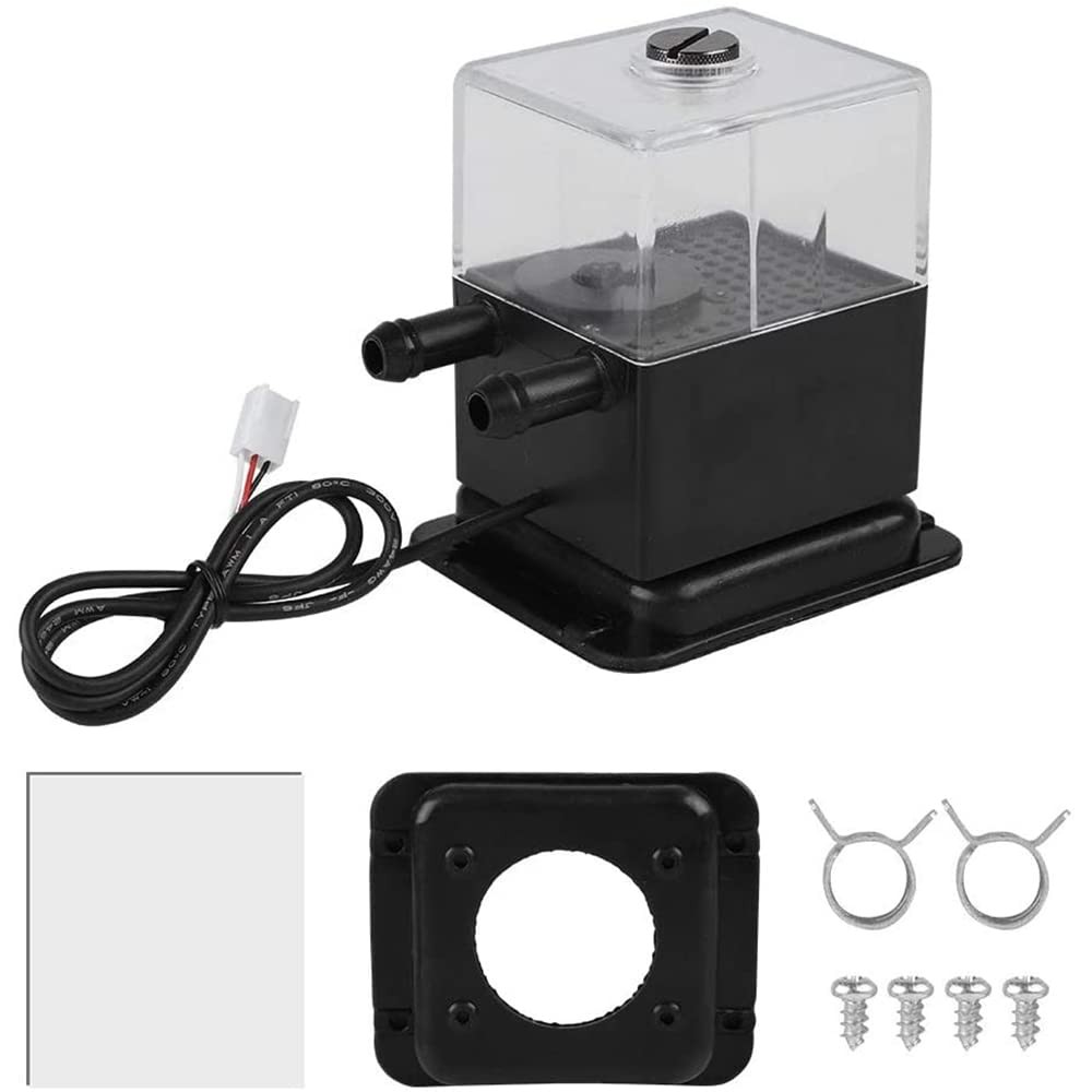 SC300T DC 12V Ultra Quiet Water Cooling Pump Tank 8W Reservoir Max 400L/h for...