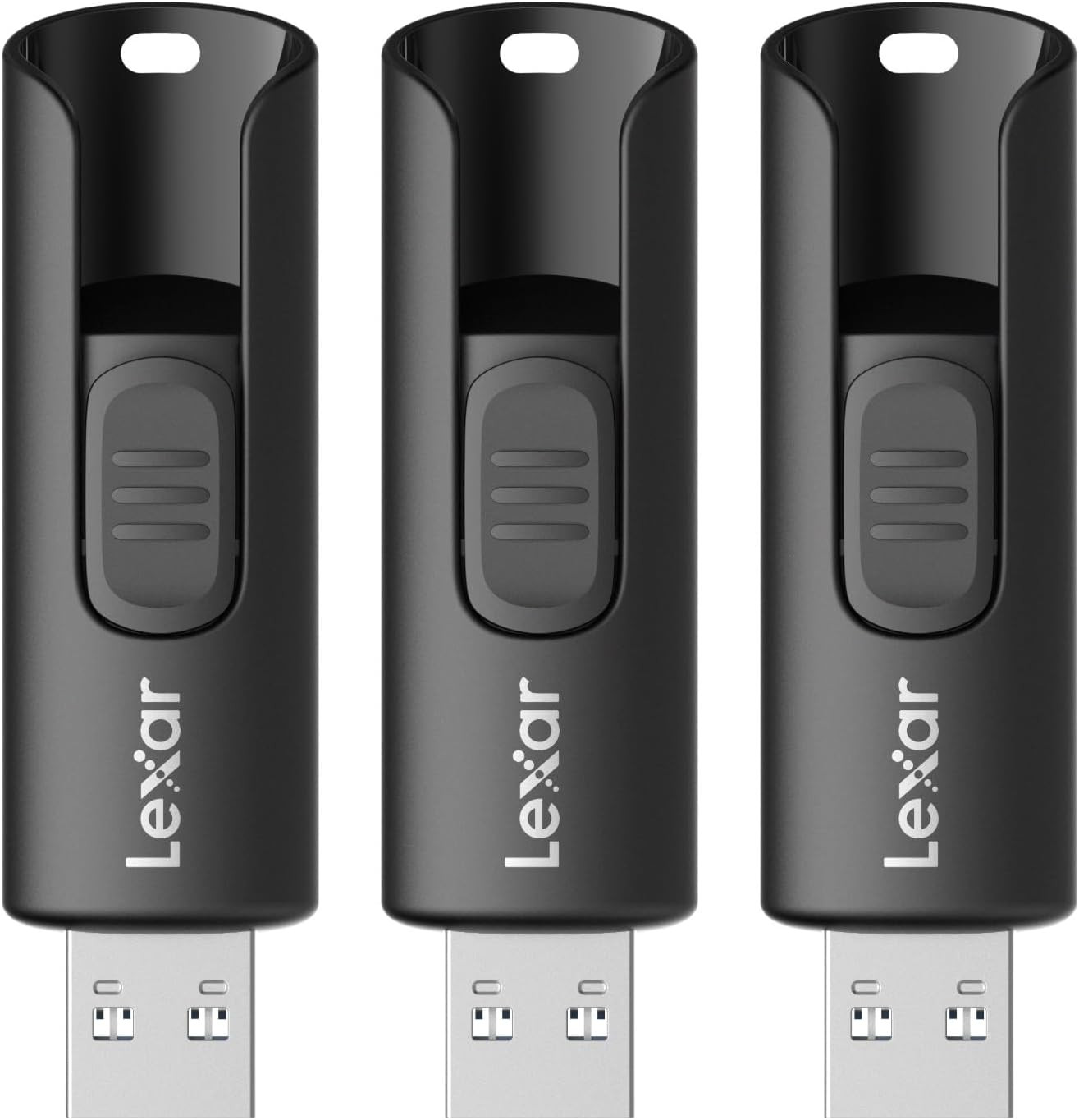 Lexar 64GB 3-Pack Flash Drive A30E USB 3.2 Gen 1, USB Drive up to 100Mb/S, Stora