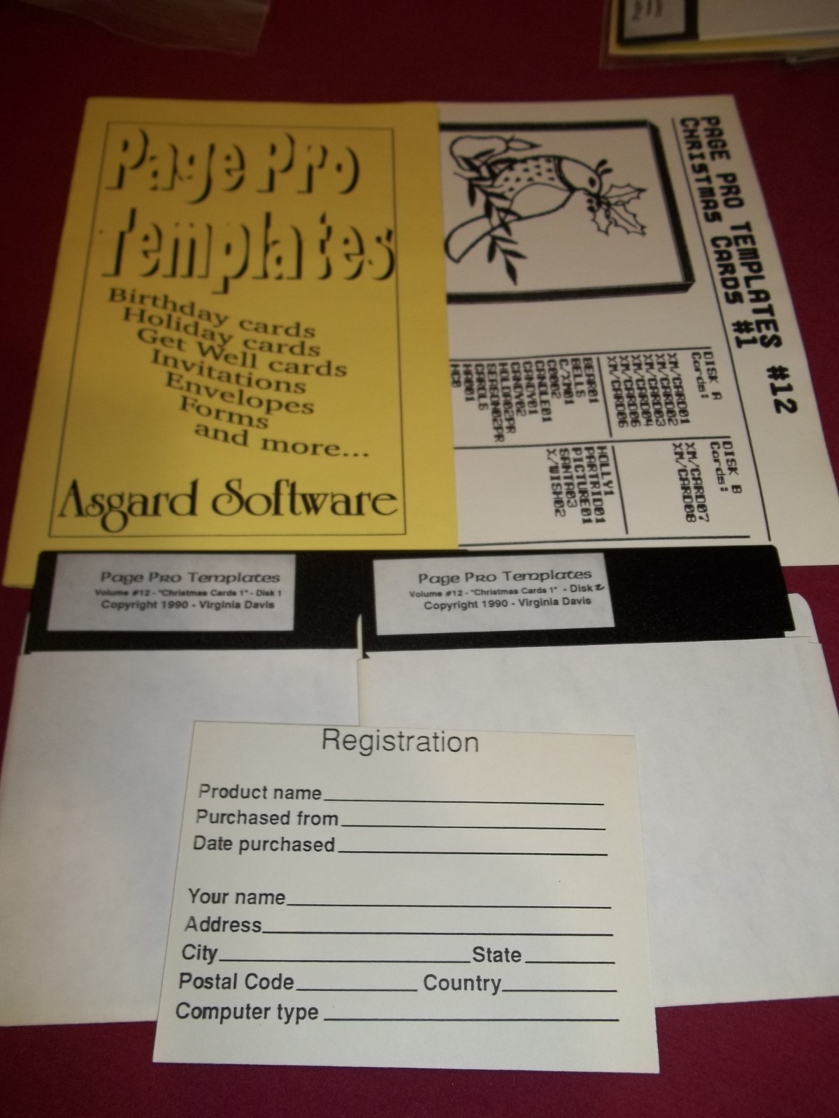 TI-99/4A TI99 PAGE PRO TEMPLATES 12 by Virginia Davis - Asgard Software GRAPHICS
