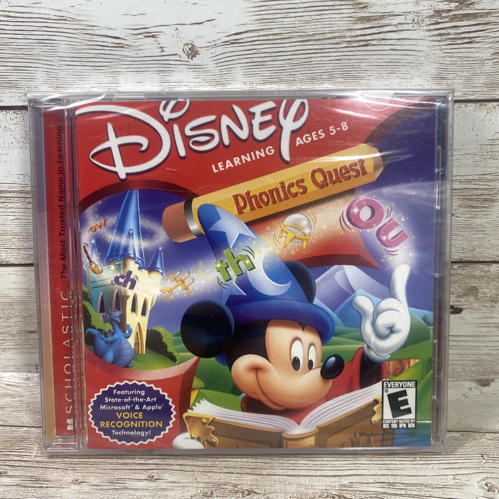 Disney Scholastic Phonics Quest Age 5-8 Windows  Mac Interactive Learning CD
