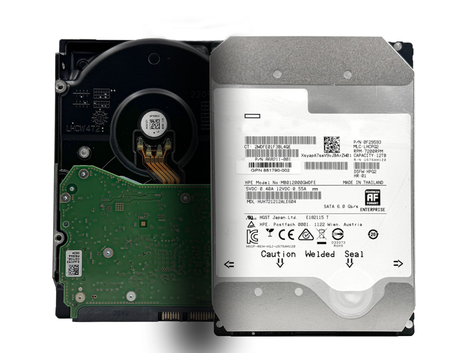 HGST Ultrastar He12  12TB SATA 6Gb 256MB 3.5" Enterprise HDD- HUH721212ALE604