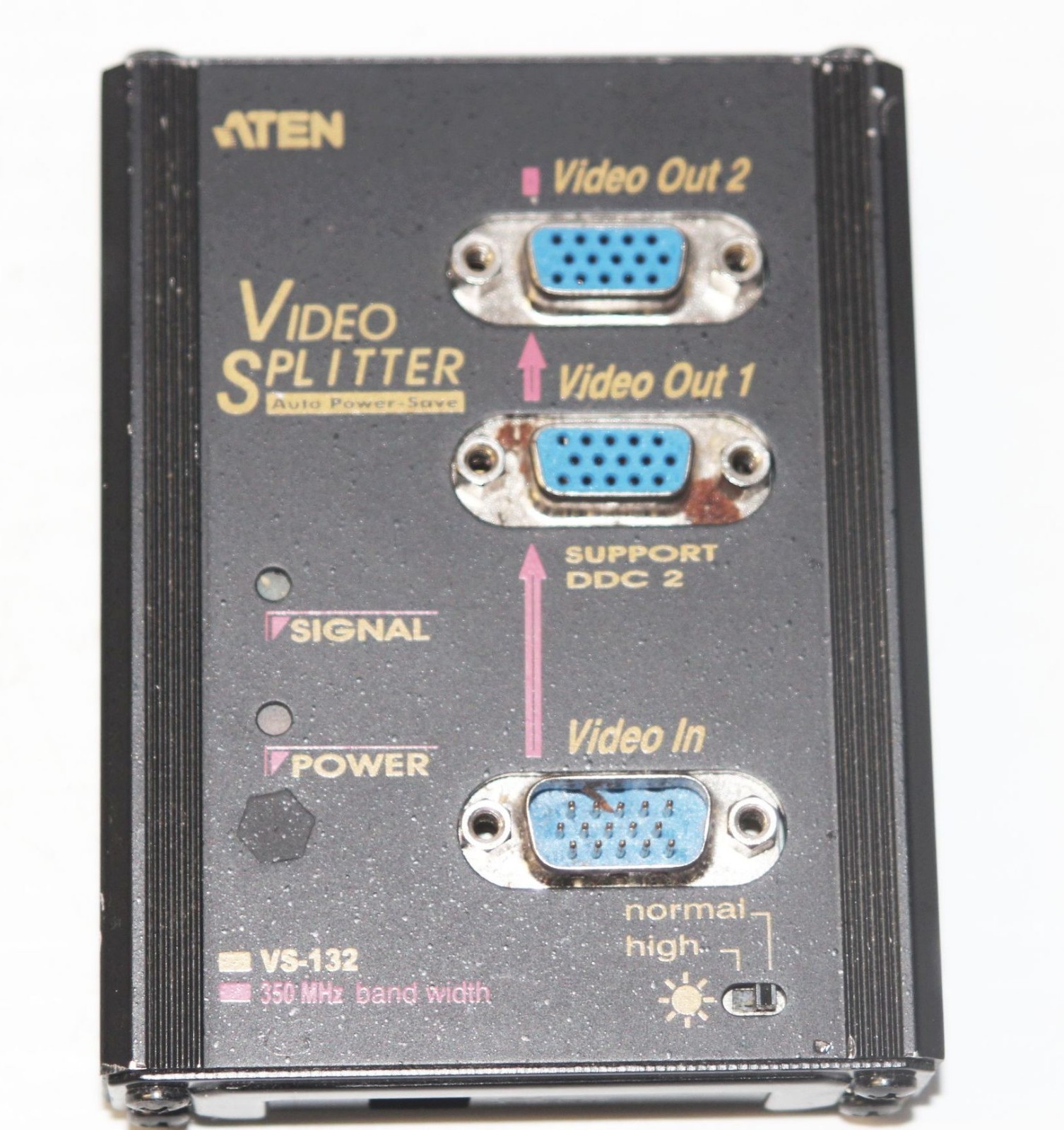 ATEN VS132 Video Splitter 2 Port VGA Input Model VS-132 Auto Power Save