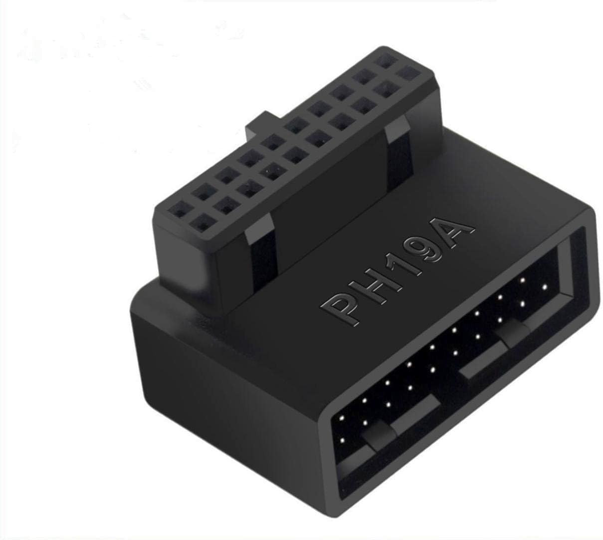 USB3.0 90Degree Motherboard Adapter 19/20Pin Male to Female PH19A