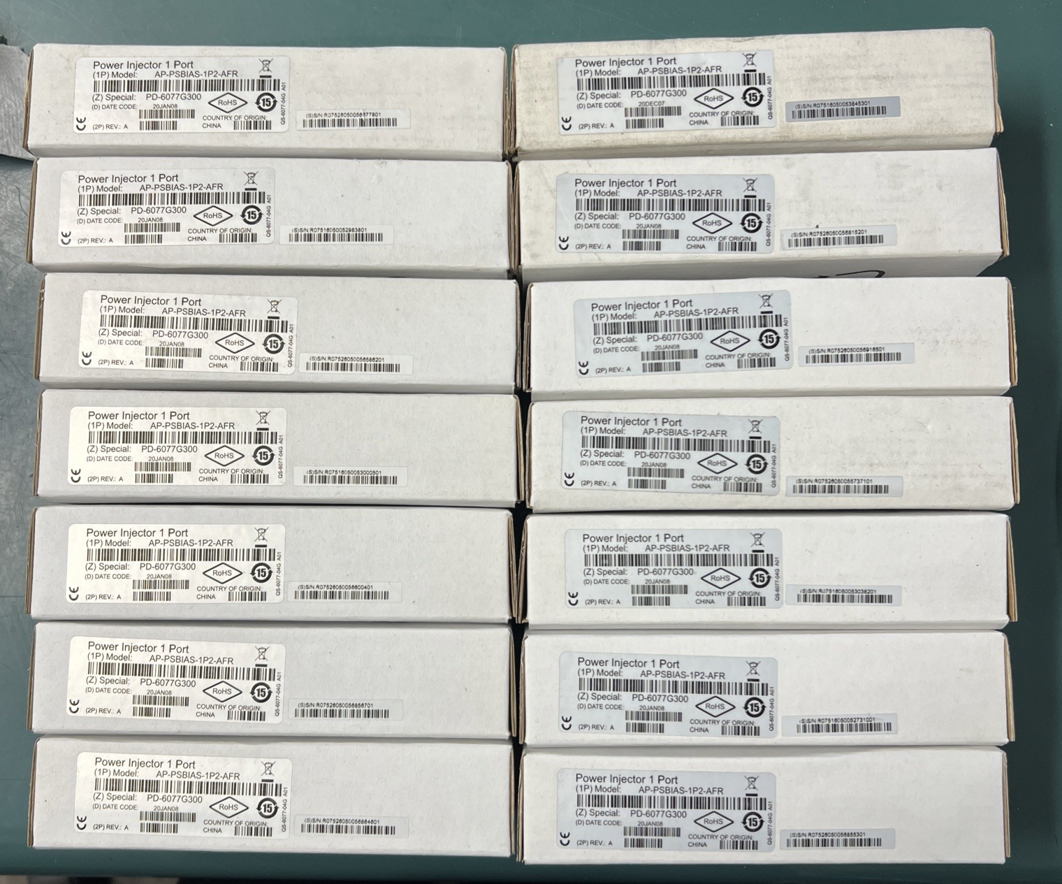 Lot of 14 Motorola Symbol AP-PSBIAS-1P2-AFR Power Injector 1 Port PD-6077G300