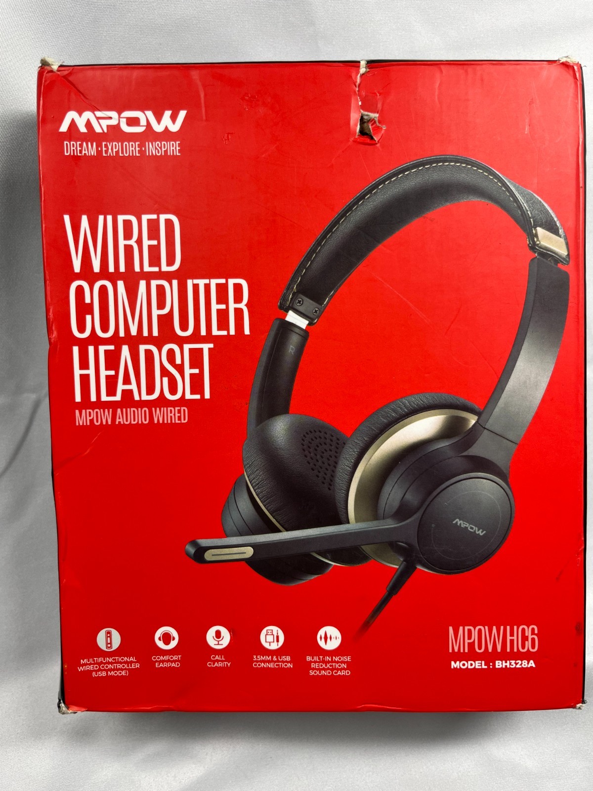 MPOW WIRED COMPITER HEADSER. MPOWHC6. Item 1705, 1706 Model BH328A - NEW