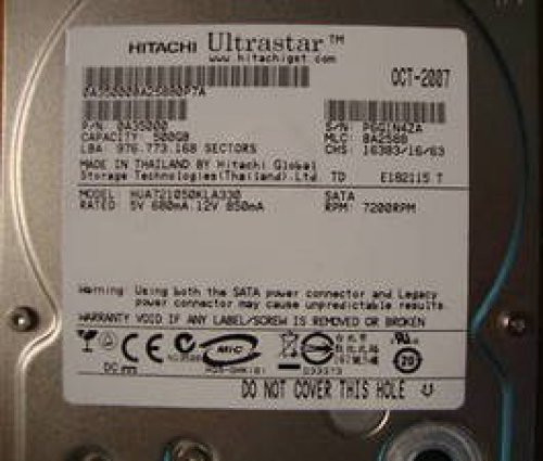 HUA721050KLA330 MLC:BA2588 PN:0A35000 500gb Sata Desktop Drive