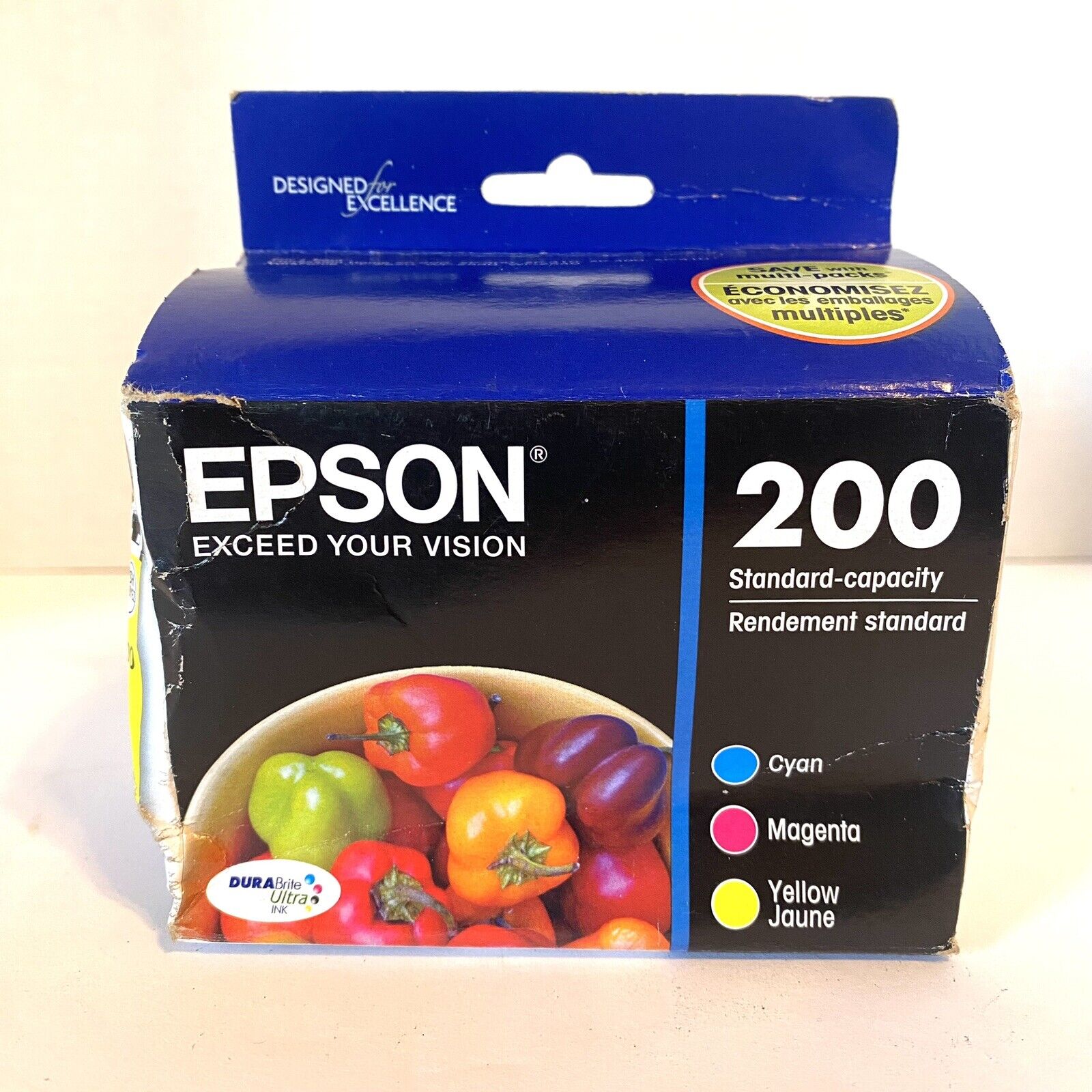 Genuine Epson 200 Cyan Magenta Yellow Ink Cartridges Exp 10 -2019