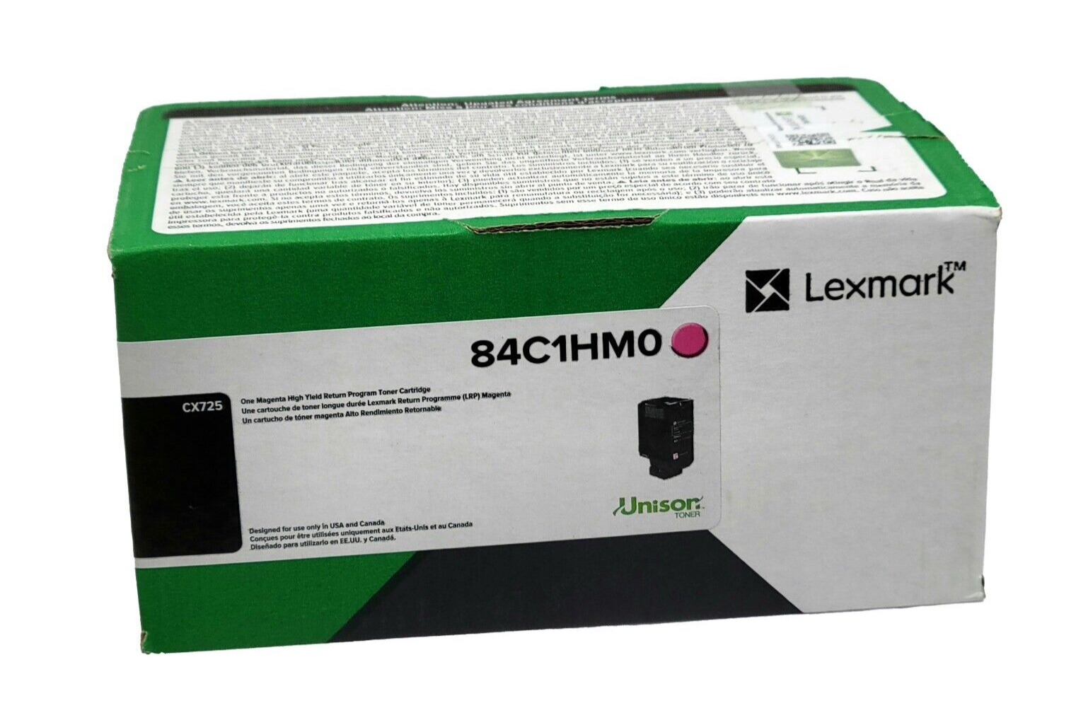 Lexmark CX725 Magenta Return Program 16K Toner Cartridge 84C1HM0