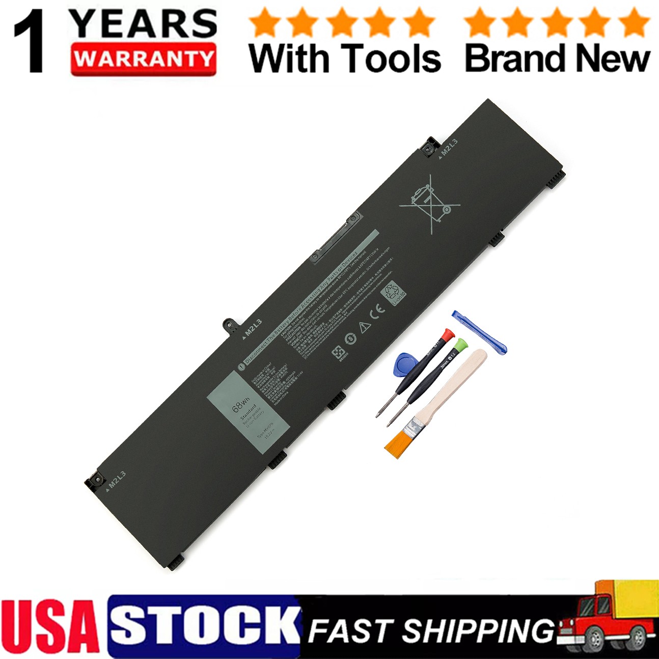 MV07R Battery For Dell G3 15 3500 3590 3700 3790 G5 15 5500 5505 G7 7590 7790
