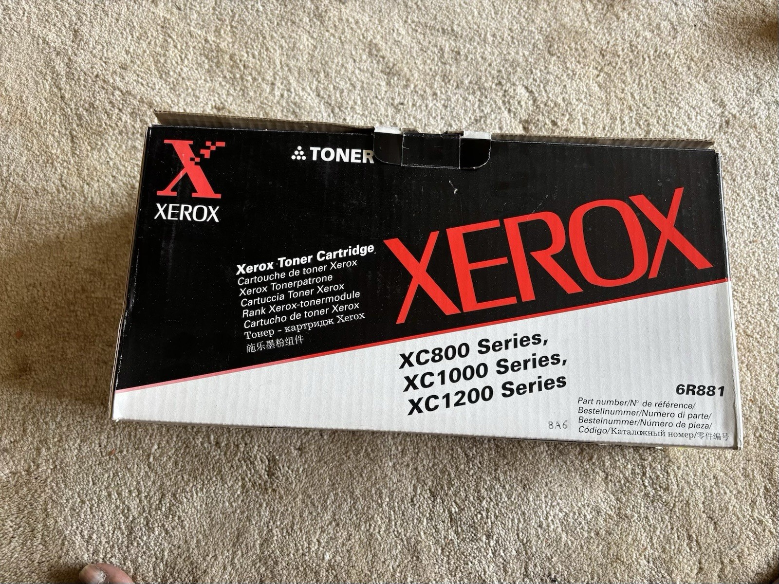 Genuine Xerox 6R881 Black Toner Cartridge XC800 XC1000 XC1200 Open Box Sealed