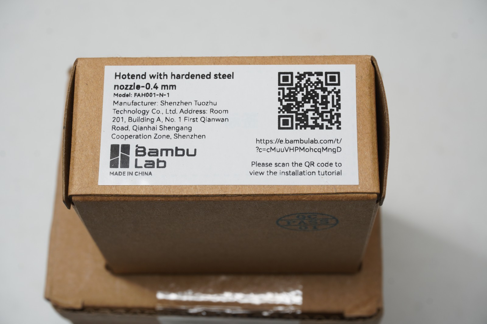 Bambu Lab FAH001 - N - 1 Hotend with Hardened Steel Nozzle - 0.4 mm 