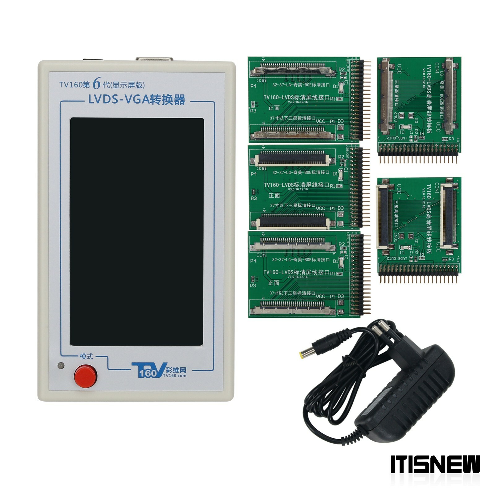 TV160 6TH Generation LVDS-VGA Converter LCD TV Motherboard Tester 4.3" Screen