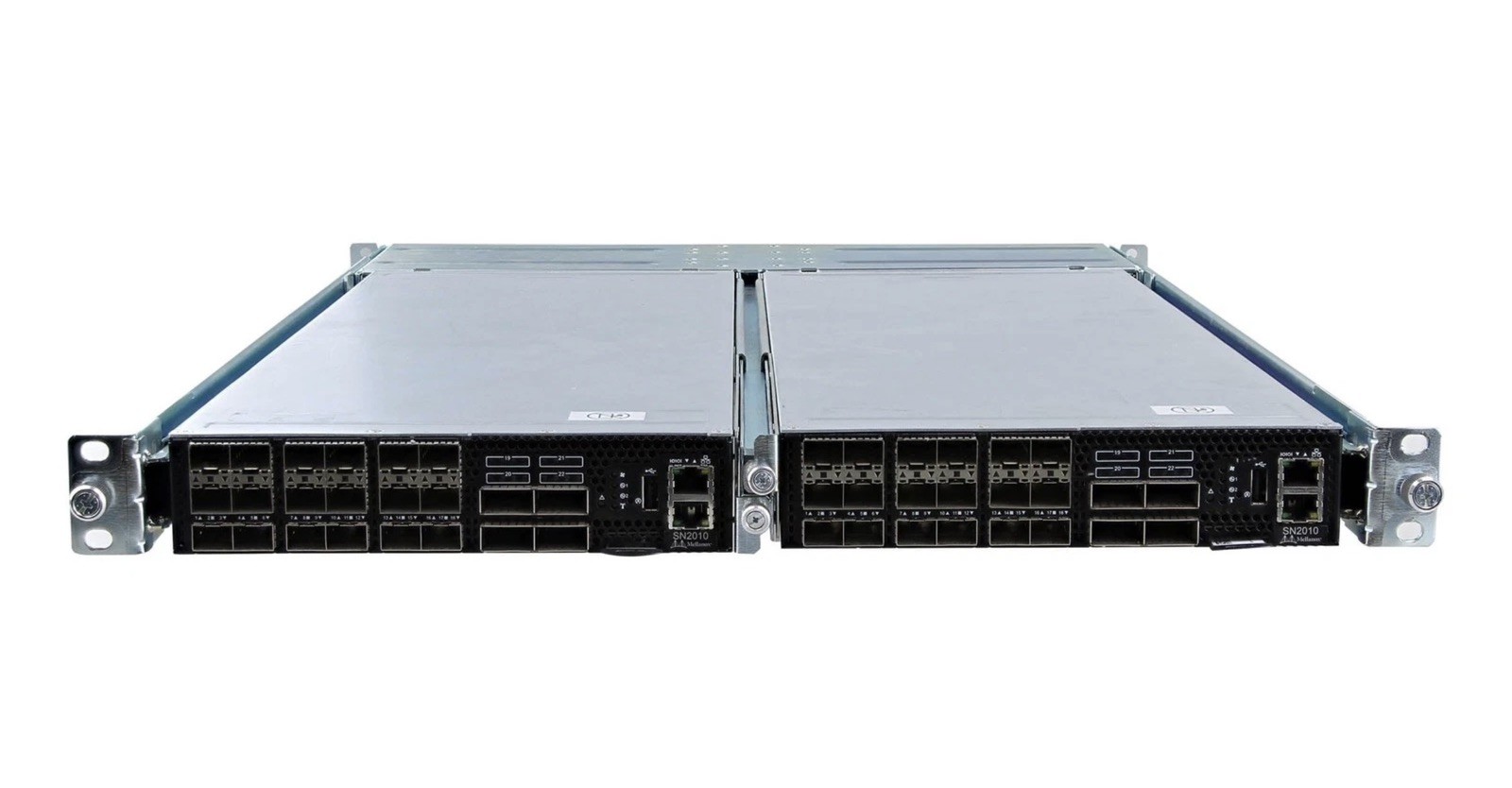 2 x Mellanox SN2010 18 x 25GbE SFP28 Ports - Side-By-Side Rail Kit - New