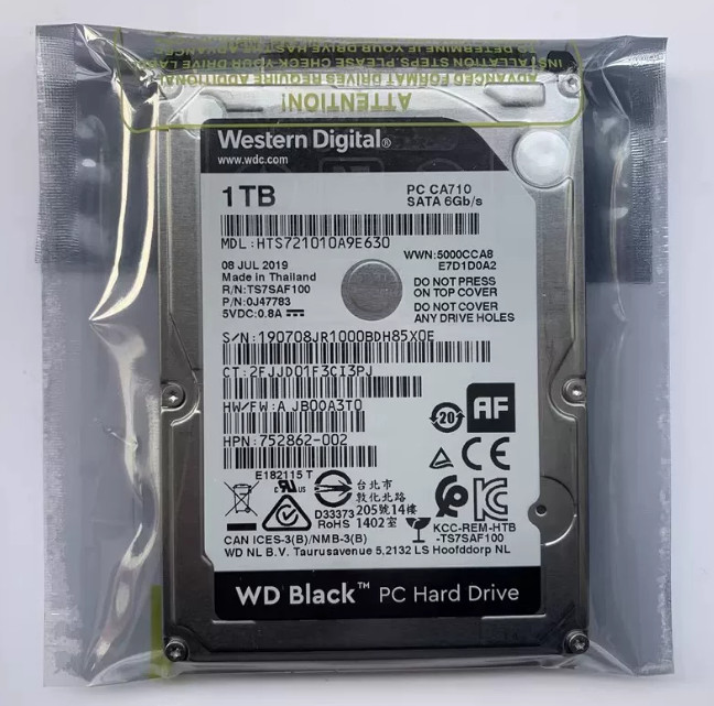 Western Digital WD10JPLX enterprise-class 2.5-inch black hard drive with7200 rpm