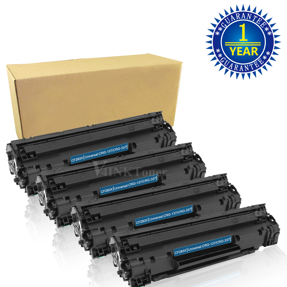 4PK CF283X 83X Compatible Toner Cartridge For HP LaserJet M126nw M128fn M128fw